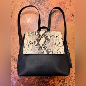 Cameron Street Neema Small Snakeskin-Embossed Leather Backpack